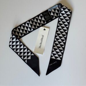 Prada Black & White Twilly